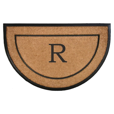 Monogram Door Mat, Black, Natural, 30 in W x 48 in L